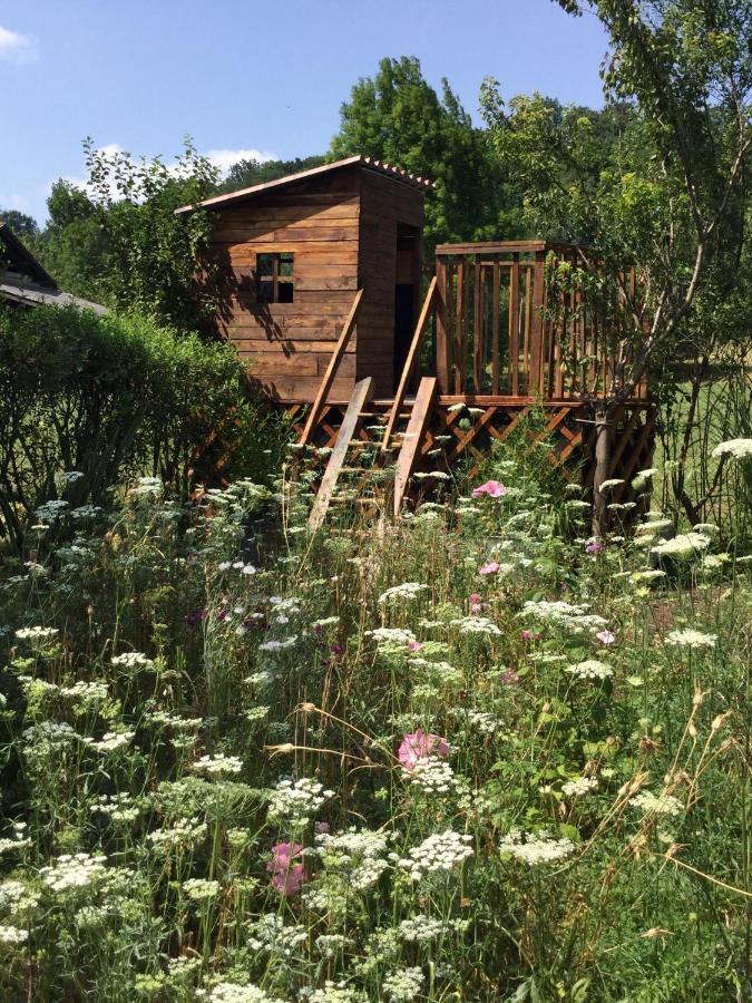Bed and Breakfast Loft Atypique Villeneuve-de-Riviere Екстер'єр фото